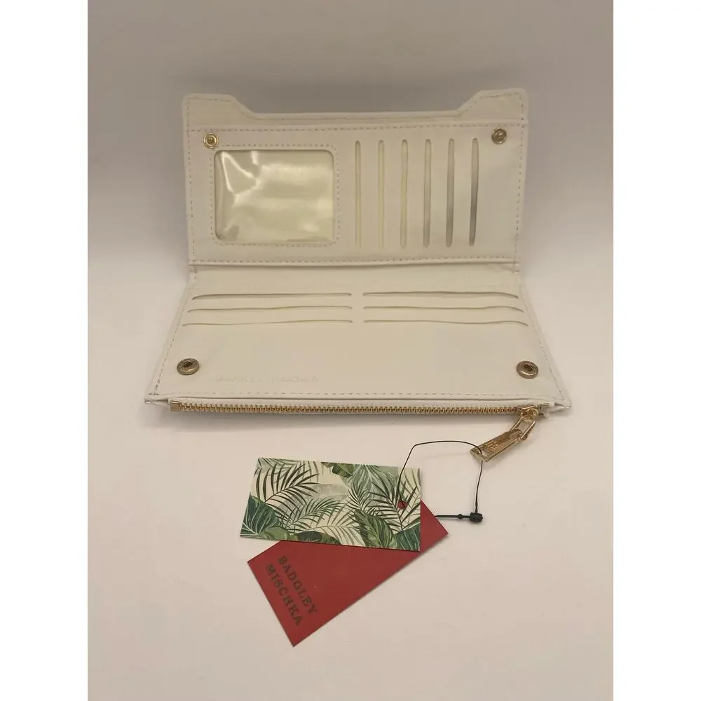 NWT Badgley Mischka White Bifold Clutch Wallet